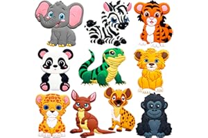 ALNETI Refrigerator Magnets for Kids Zoo Animals - Fridge Magnets for Toddlers - Cute Wild Animal Magnets for Fridge - Toddler Magnets for Refrigerator - Educational Toys Rubber Magnetic Animals