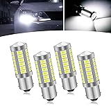 Tesnaao Pack-4 Car 1156 LED Turn Signals, 33SMD