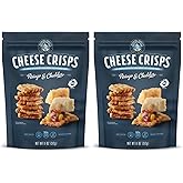 John Wm. Macy - Asiago &amp; Cheddar Cheese Crisps - Hand Crafted, Non GMO, and Nothing Artificial - Made with Real Cheese - 11 oz. Bags - 2 Pack