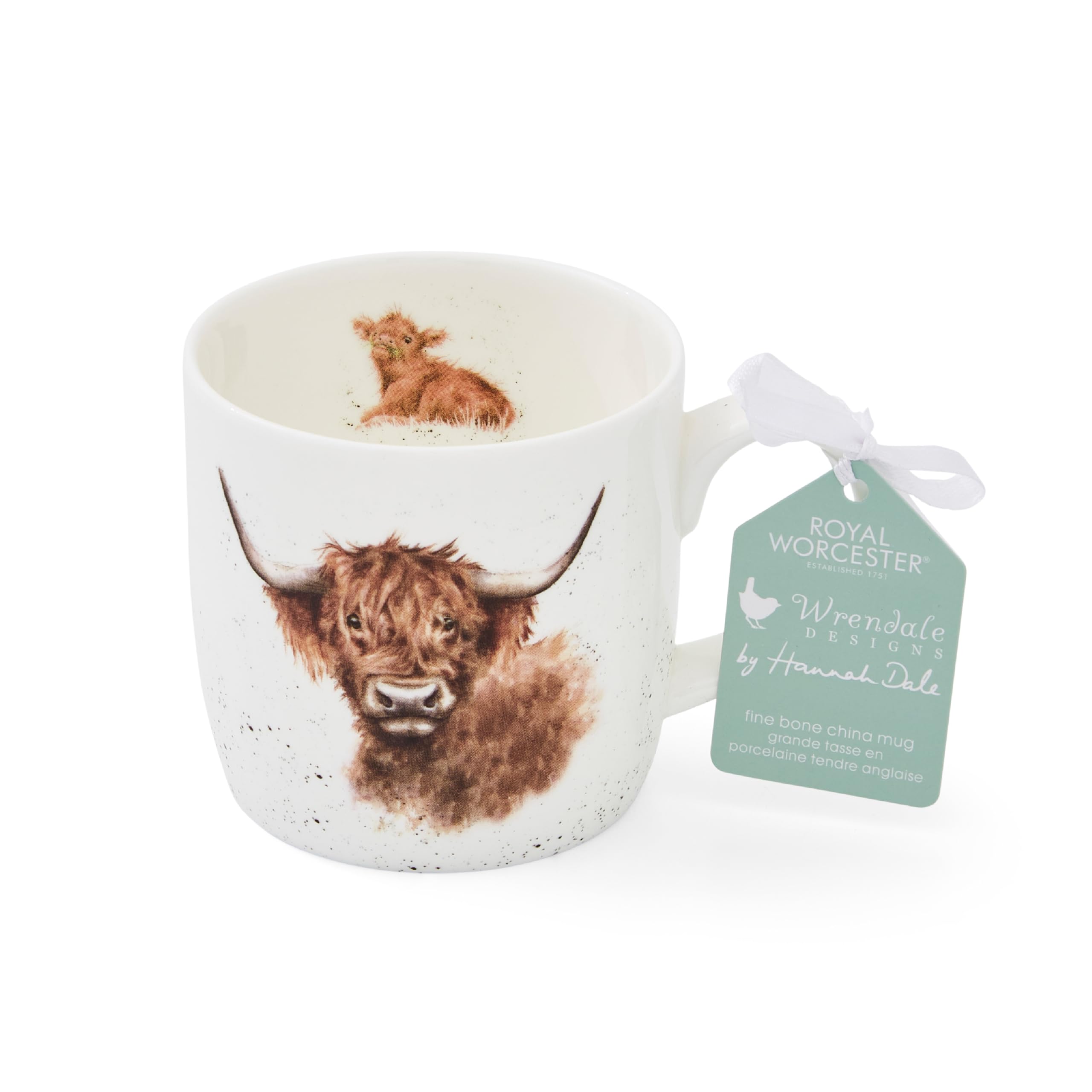 Royal Worcester MMMT5629-XSM Wrendale Highland Cow Mug, Multi-Color, 310ml