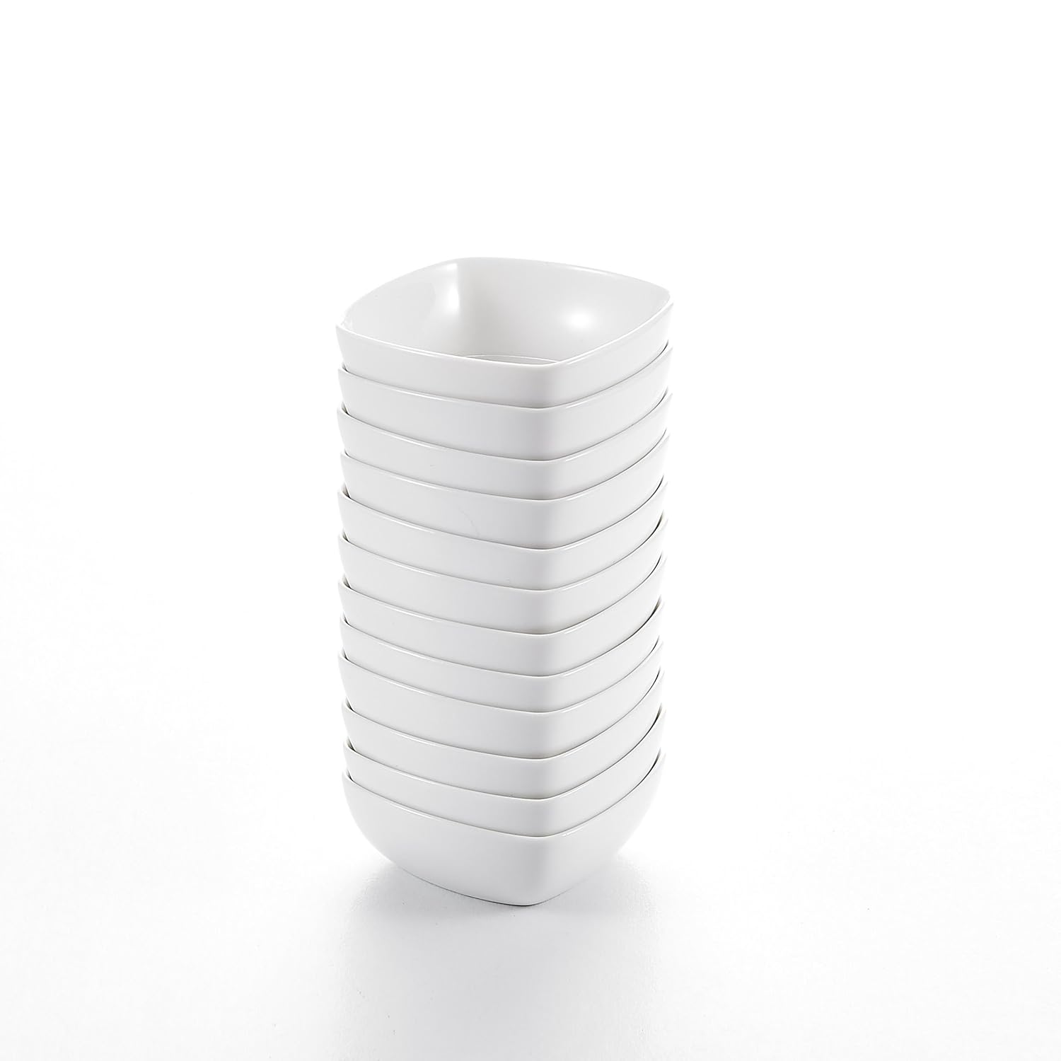 Malacasa, Series Ramekin, 12Piece 4" (10cm) Square Ramekins Ivory