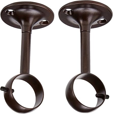 amazon basics set de 2 soportes ajustables de techo bronce