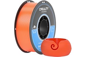 Creality 3D Printer Filament PLA 1.75mm 1KG Spool, 3D Printing Filament, Less Bubbles No Odor, High Toughness Print PLA Filament BASF for Most FDM 3D Printer, Dimensional Accuracy +/- 0.03 mm, Orange