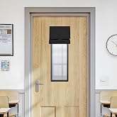 Vatge Classroom Door Window Cover, Classroom Door Curtain, W8 x L36, Black | 1 Panel, Blackout Window Cover, Thermal Insulated, French Door Curtain, Small Side Door Curtain, No Drill Installation