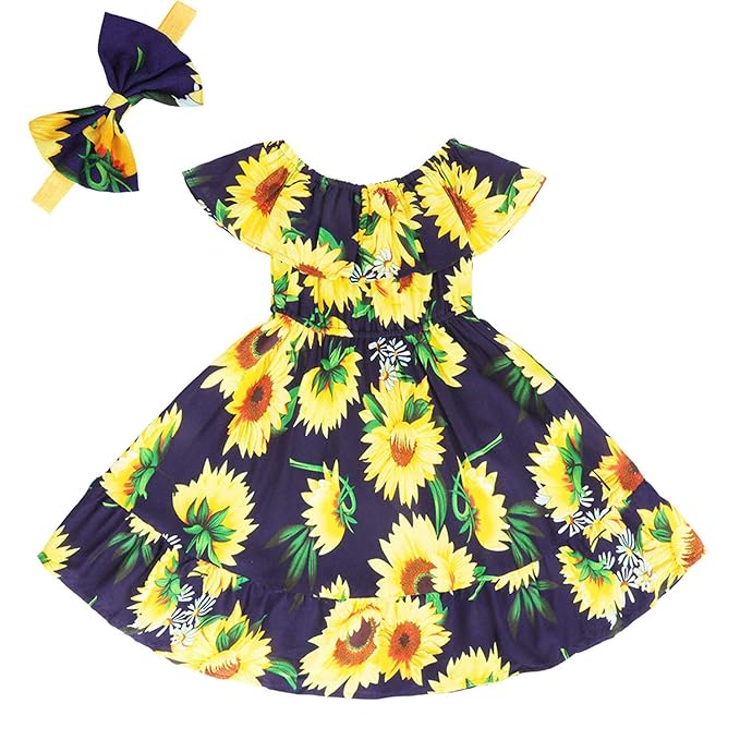 Girls Sleeveless Casual Floral Ruffle Maxi Dress Kids Summer Long Beach Sundress