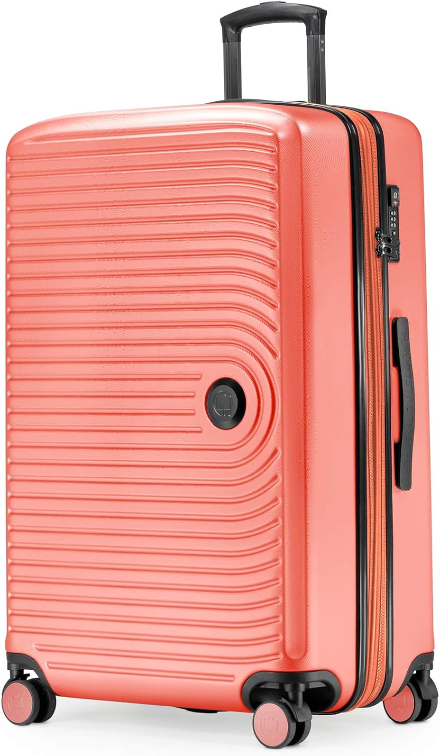 Hauptstadtkoffer Mitte - Large Hard-Shell Suitcase, TSA, 4 Wheels, Check-in Luggage with 8 cm Volume Expansion, 77cm, 130 liters, Coral