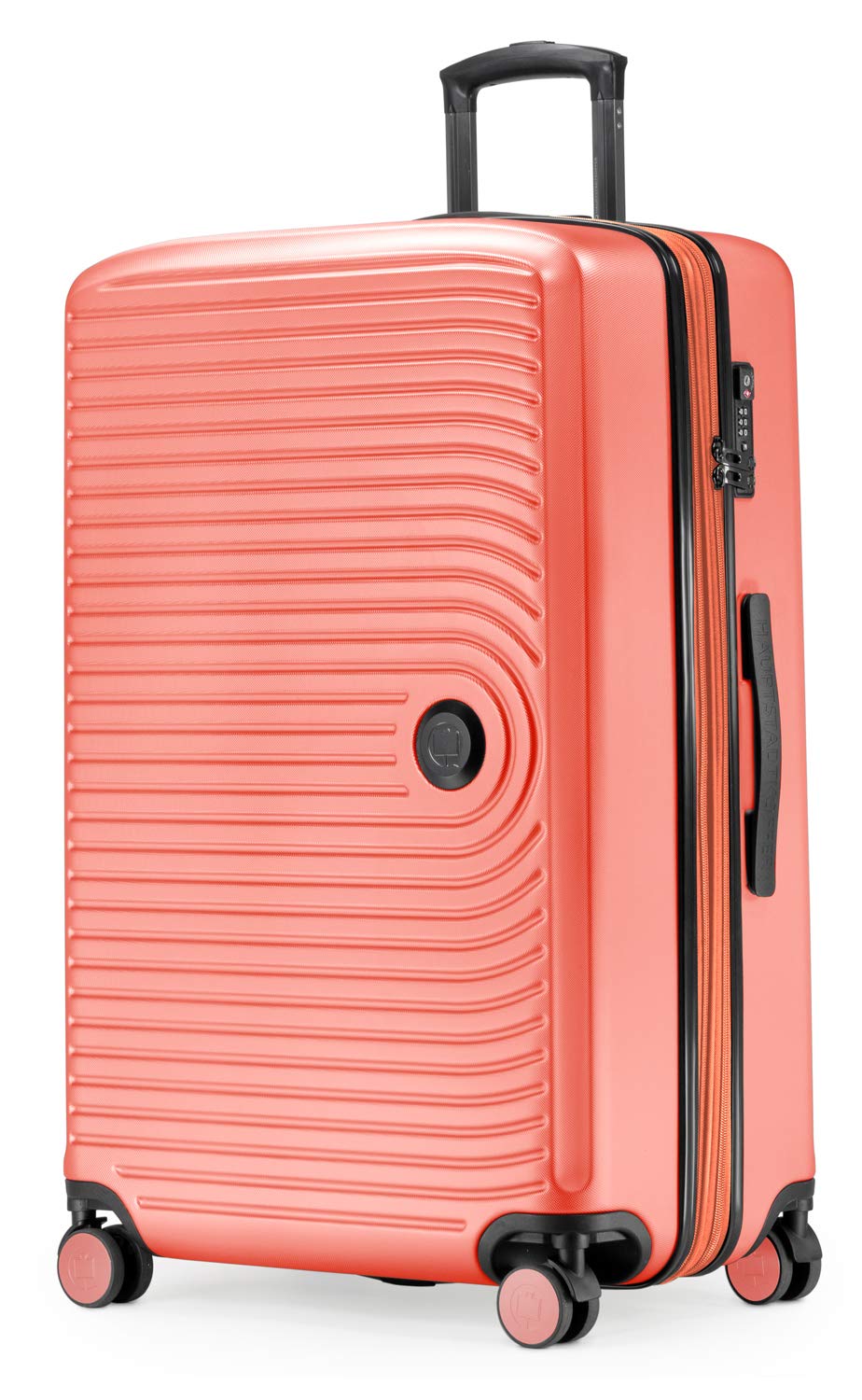 Hauptstadtkoffer Mitte - Large Hard-Shell Suitcase, TSA, 4 Wheels, Check-in Luggage with 8 cm Volume Expansion, 77cm, 130 liters, Coral