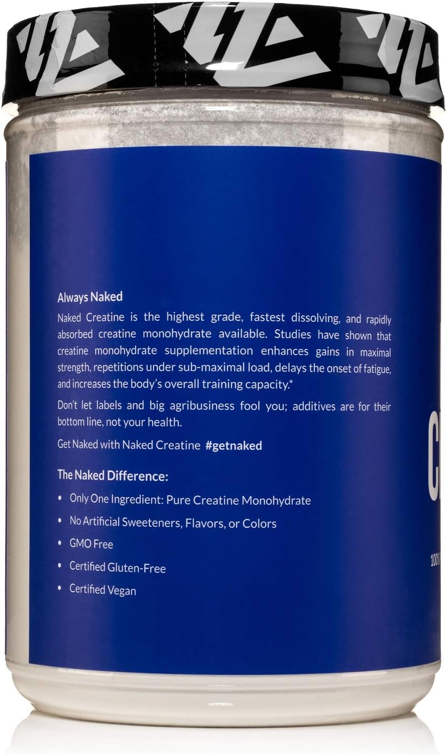 Pure Creatine Monohydrate – 200 Servings - 1,000 Grams, 2.2lb Bulk, Vegan, Non-GMO, Gluten Free, Soy Free. Aid Strength Gains, No Artificial Ingredients - NAKED CREATINE: Health & Personal Care