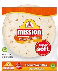 Mission Soft Taco Flour Tortillas, Medium Size, 10 Count, Trans Fat Free