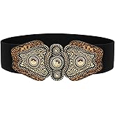 BlackButterfly Wide Elastic Stretch Vintage Antique Retro Buckle Belt