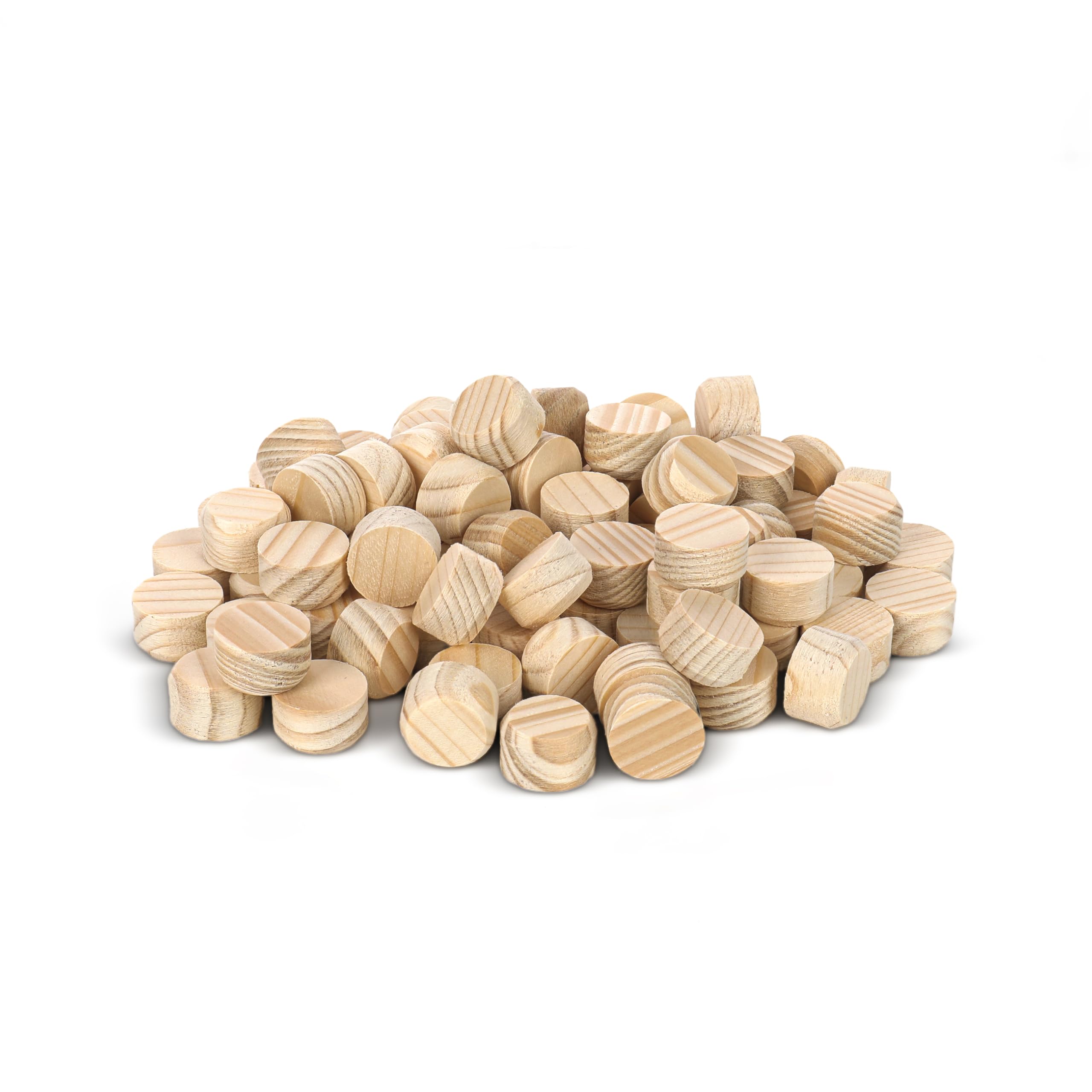 Tolux Wooden Plugs 15 mm, Wood Screw Cover, Wooden caps for Sealing Knot, Drill Holes and Wood Defects. Size 15 x 9 mm, 80 pcs
