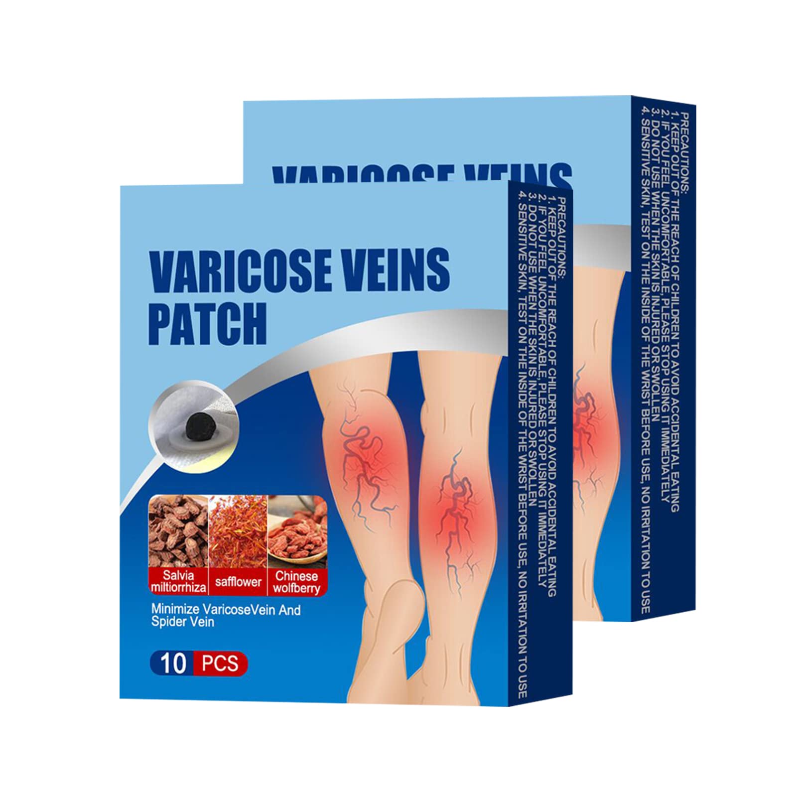 Varicose Veins Patch for Leg Varices, 10 Pcs Varicose Veins Patch, Varicose Vein Healing Patch Plaster for Vein Care Blood Circulation Phlebitis Capillary Health