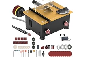 ZERICUF Mini Table Saw for Crafts[Dual 795 Motors & Switches] Max 200W/12,000RPM/26mm Adjustable Height Table Saw with Accessories.Gift for Men and Women's Creating Handmade Gifts,Exploring Hobbies,Models