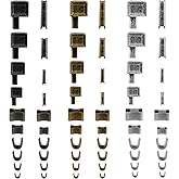 SAVITA 60pcs Metal Zipper Latch Slider Zipper Stops Retainer Insertion Pins Zipper Stopper Repair Kit for Coats Jacket Repair