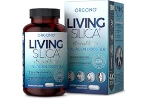ORGONO LIVING SILICA Living Silica Collagen Booster Capsules | Ultra High Absorption | Supports Healthy Collagen and Elastin Production for Joint & Bone Support, Glowing Skin, Strong Hair & Nails (120 Count)
