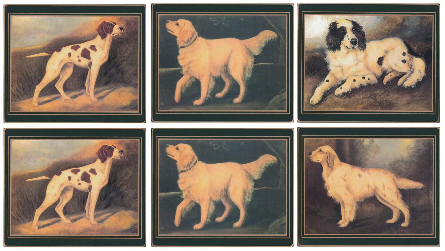 Lady Clare Traditional Tablemats Sporting Dogs