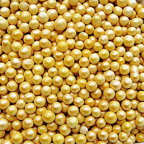 Natural 4mm Gold Nuts Dairy Soy Gluten GMO Free shimmer Pearls