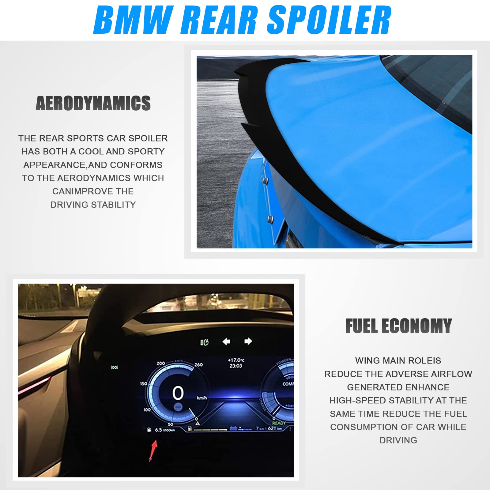 Mua Rear Spoiler Wing Fits for 2008-2012 BMW E90 M3 Sedan & 2006-2011 ...