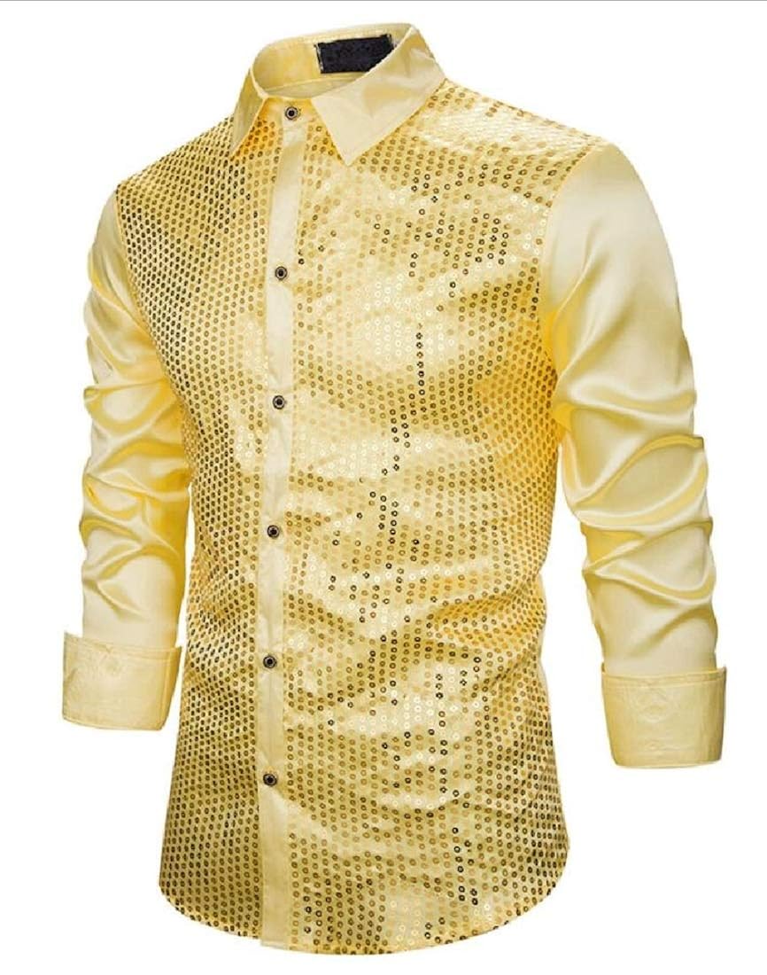 mens sequin dress shirt