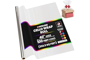 Hygloss Products Roll Cellophane Wrap for Crafts, Gifts, and Baskets 40 Inch x 100 Feet, Clear