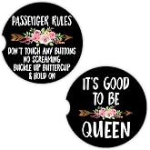 Butterfly Blots Car Coasters For Cup Holders, 2 Pack Absorbent Ceramic