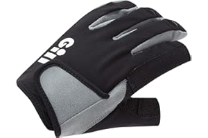 Gill Deckhand Sailing Gloves - Long Fingers with Exposed Finger and Thumb - 50+ UV Sun Protection & Water Repellent