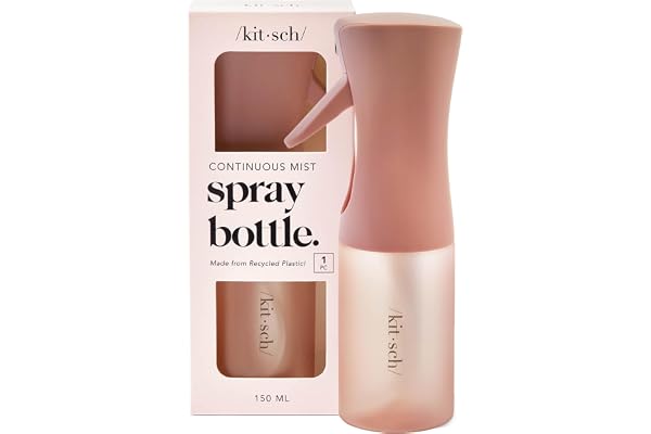 Kitsch Continuous Spray Bottle for Hair – Fine Mist Water Mister & Water Spray Bottle – Recycled Hair Spray Bottle – Spray Bo