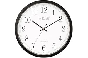 La Crosse Technology Wall Clock, Plastic, 14-inch Dia. (WT-3143A) (WT-3143A-INT)