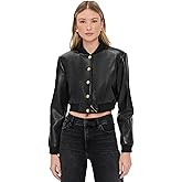 alice + olivia Women's Barton Vegan Leather Bomber