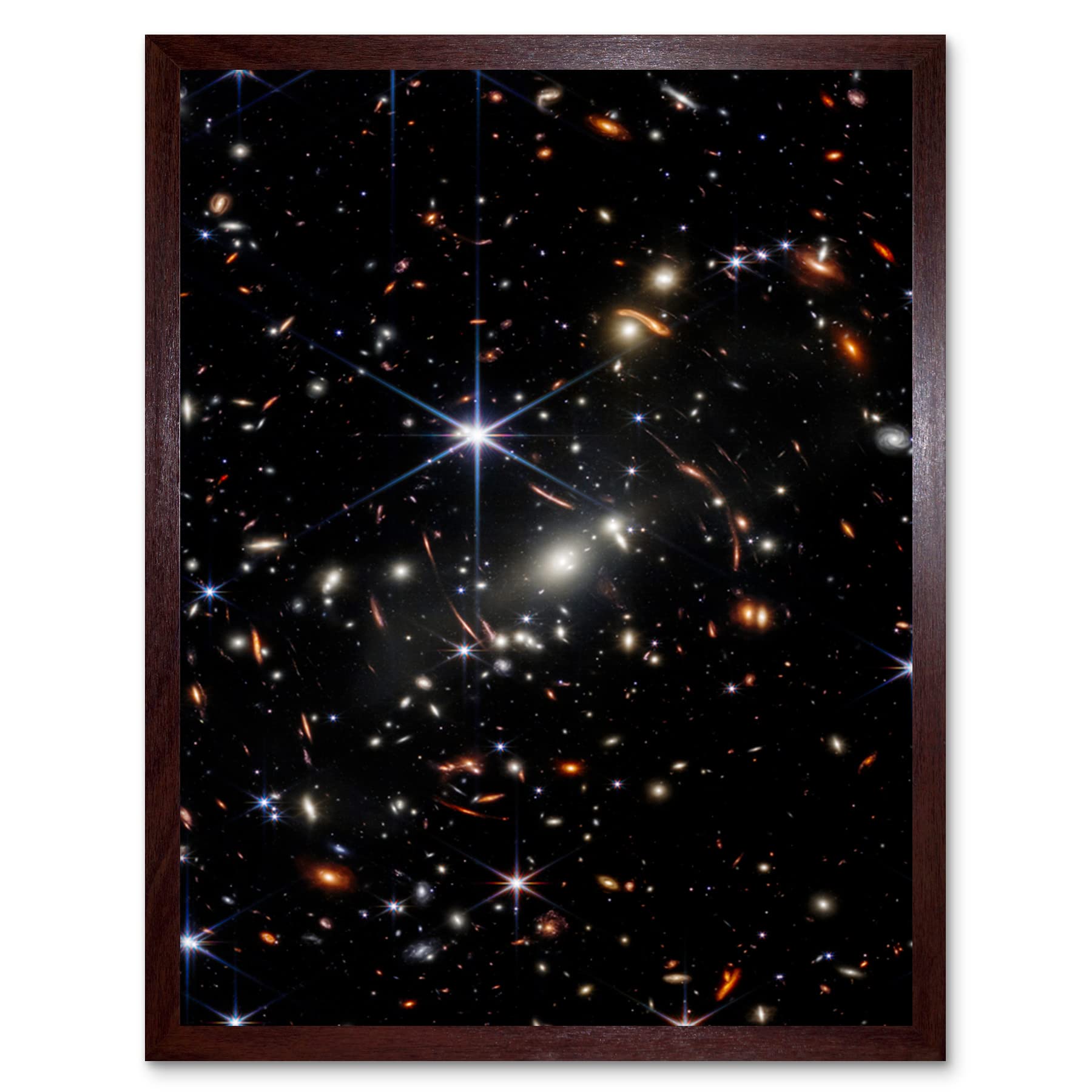 Artery8 NASA James Webb Space Telescope Deep Field Image Stars Thousands Galaxies Photo Art Print Framed Poster Wall Decor 12x16 inch