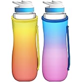 Toykee Water Bottle Sleeve for Cirkul 22 oz - 2 Pack Bottles Cover Holder Carrier Bag with Side Handle