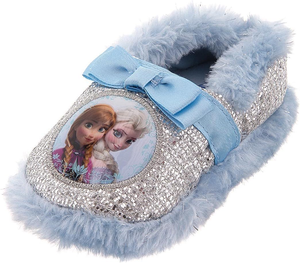 Disney Frozen Girls' Anna and Elsa Slippers L/9-10