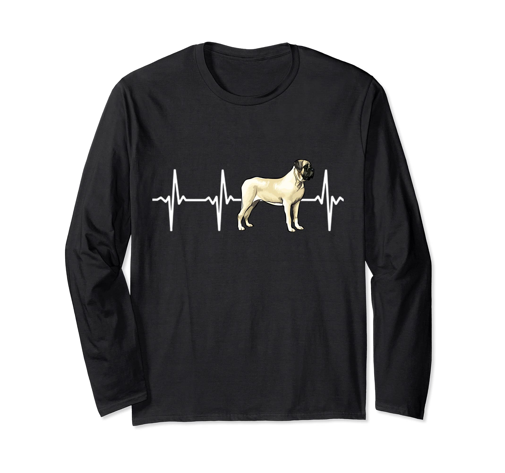 Mastiff Heartbeat Love My Dog Long Sleeve T-Shirt