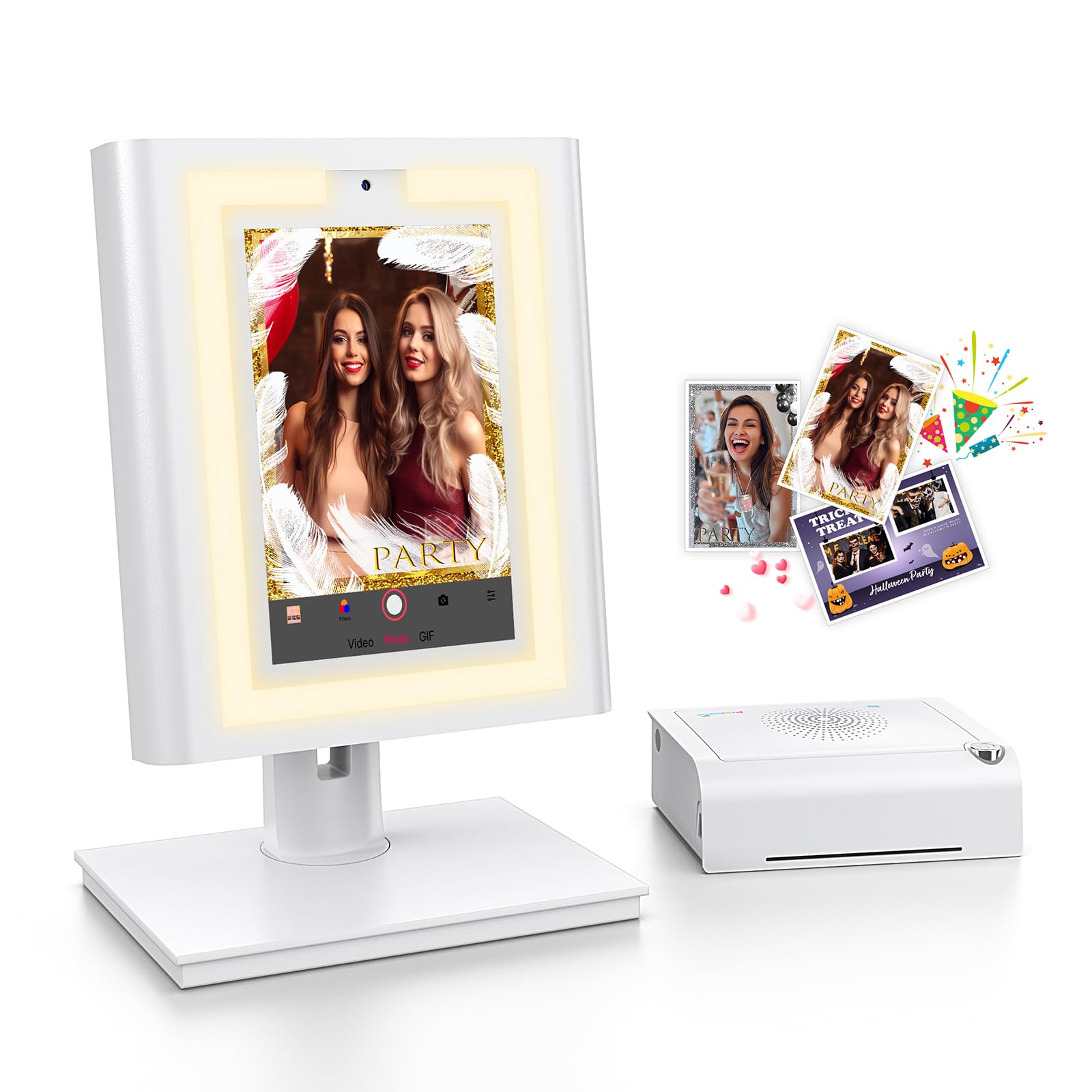 Desktop Photo Booth Machine All-in-One Instant Color Photo Printer with 10.1