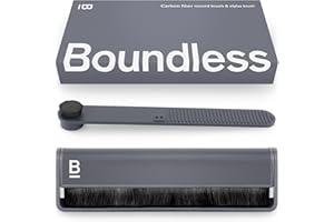 Boundless Audio Record Cleaner Kit - 2-Piece Vinyl Cleaning Kit Includes Record Brush & Stylus Cleaner - Carbon Fiber Anti-Static Vinyl & Stylus Brushes