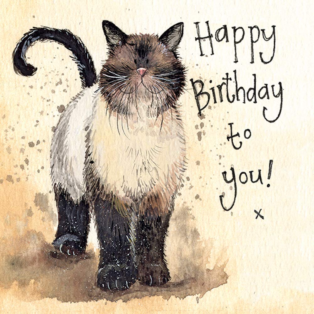 ALEX CLARK Coco cat Birthday Card