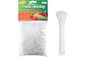 Seedfactor 5 x 15 ft. Plant Trellis Netting, Heavy-Duty Polyester Grow Net, Garden Trellis Netting with Square Mesh for Climbing Plants, Vegetables, Fruits, and Flowers, 1-Pack