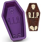 Webake Silicone Coffin Cake Pan, 12 Inch Large Tombstone Shaped Cake Mold for Baking Halloween Themed Party