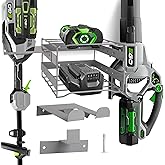 Power Tool Organizer Wall Mount - Heavy Duty Weed Eater Hanger for Garage Organization, Cuboid Garage Storage Rack for EGO Leaf Blower, Trimmer, Chainsaw, Edger, Battery, Charger, 180lbs Load Capacity