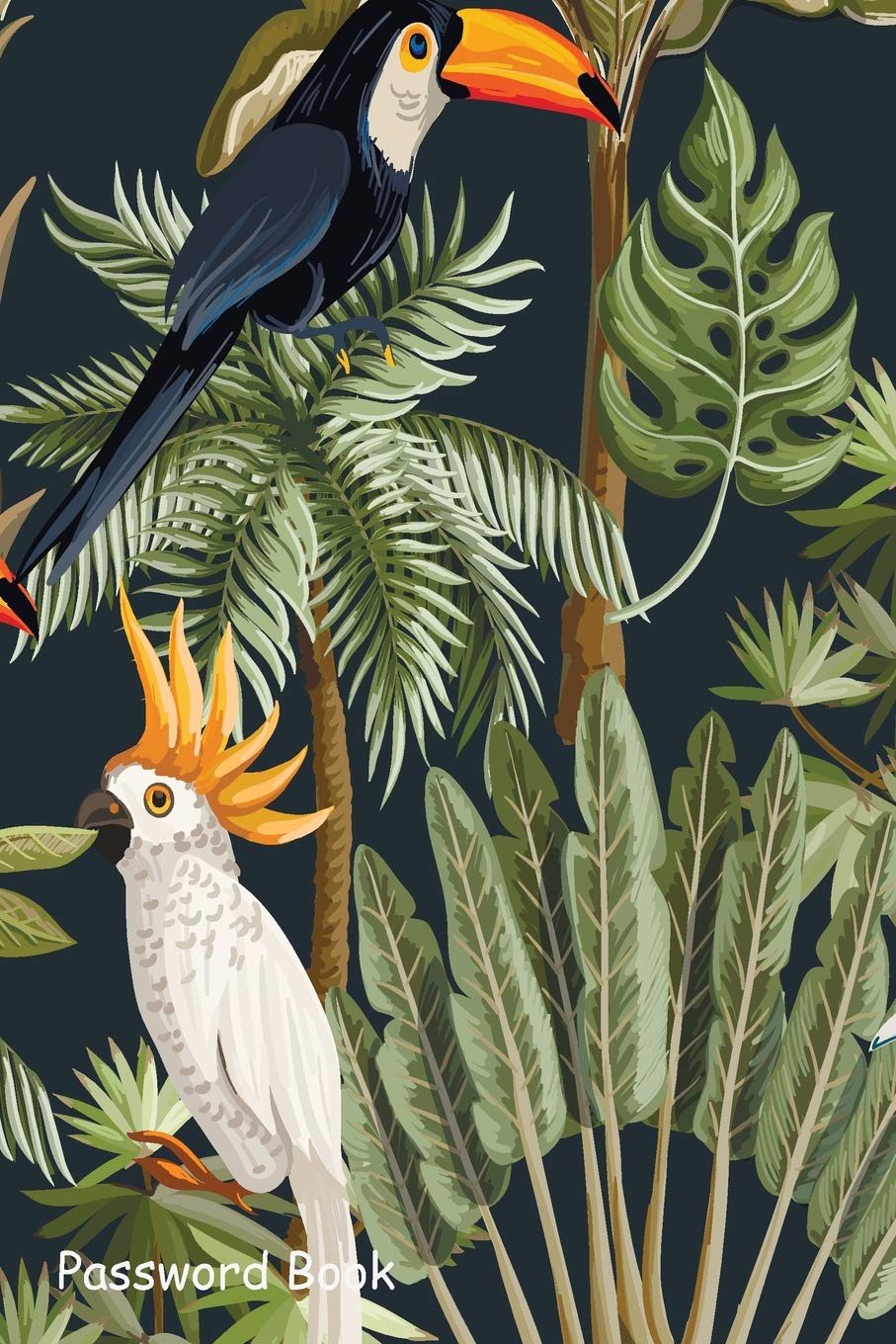 Password Book: Include Alphabetical Index With Watercolor Animal Floral Leaves