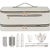 OUUTMEE Travel Carrying Case for Shark Flex Style,Double Layer Storage Case,Portable Storage Organizer Bag for Shark Flexstyle and Attachments,White(Only Bag)