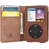 Snugg iPod Classic Leather Case, Distressed Brown, 7th Generation, Flip - Executive Series