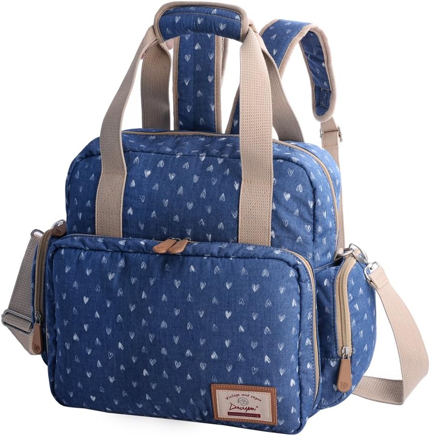 Diaper Tote Bags Nappy Diaper Changing Backpack Organizer with Diaper Changing Pad for Dad & Mom