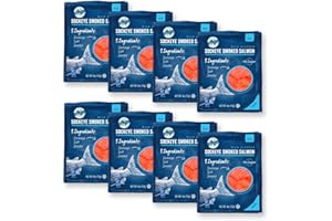 Cold Smoked Wild Alaskan Sockeye Salmon from Blue Circle Foods | Sustainable, Thinly Sliced (8 Packs)