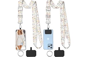 TIHGJHY 2 Pack Phone Lanyard Cell Phone Lanyard Crossbody Adjustable Phone Strap for Use Around the Neck Cell Phone Lanyard