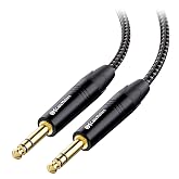 Cable Matters Premium Braided Balanced 1/4 Inch TRS Cable, 25ft | Balanced Stereo Audio, Gold-Plated Connectors, Oxygen-Free Copper