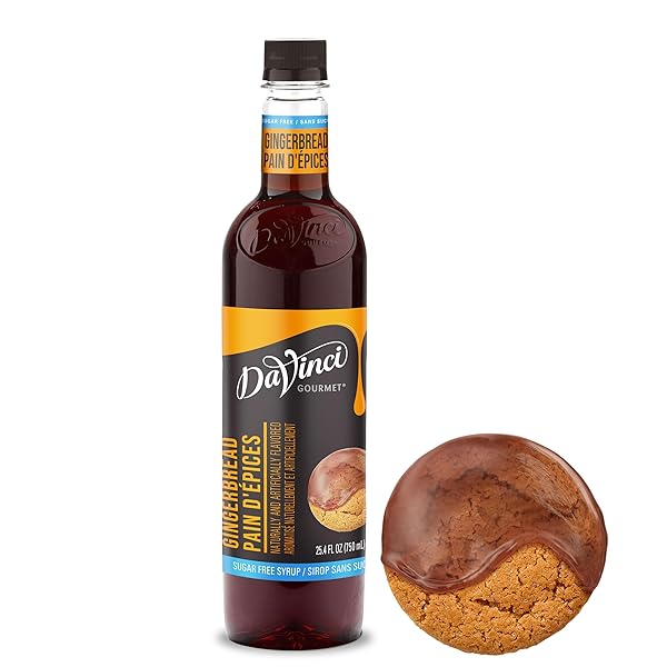 DAVINCI GOURMET SUGAR-FREE GINGERBREAD SYRUP, 25.4 FLUID OUNCES...