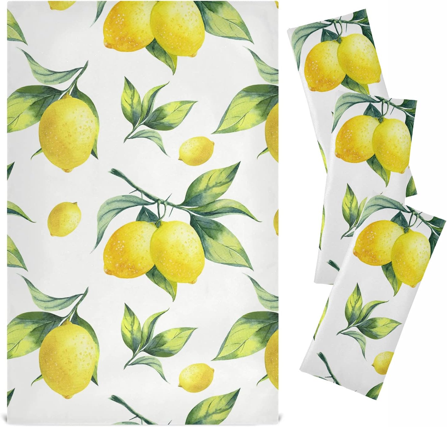 CUPADA Yellow Lemon Kitchen Dish Towel, 18 x 28 Inch Seasonal Summer
