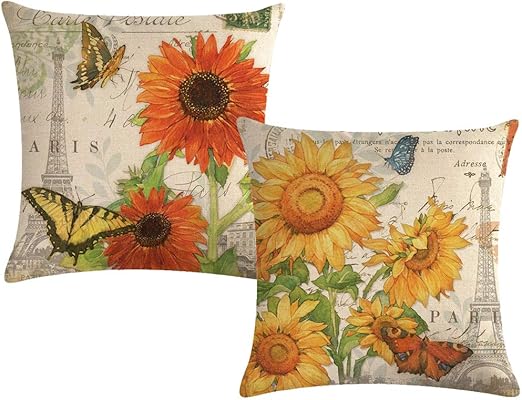 Amazon Com Ulove Love Yourself 2pack Sunflower Throw Pillow