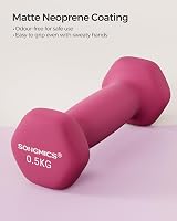 SONGMICS Dumbbells Set 2 x 4 kg Hex Non-Slip Neoprene Coated Blue SYL908Q01 view 2